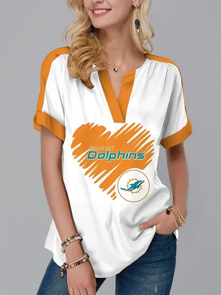 Miami Dolphins
Fashion Short Sleeve V-Neck Shirt
