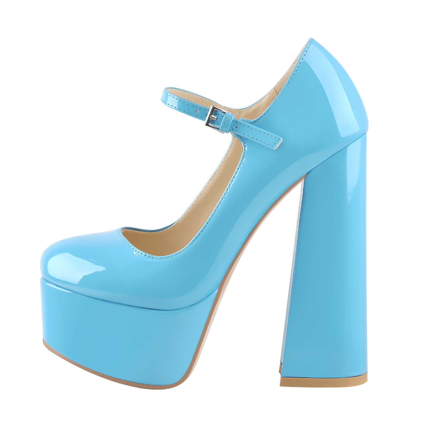 Chunky Heel Mary Jane Platform Pumps