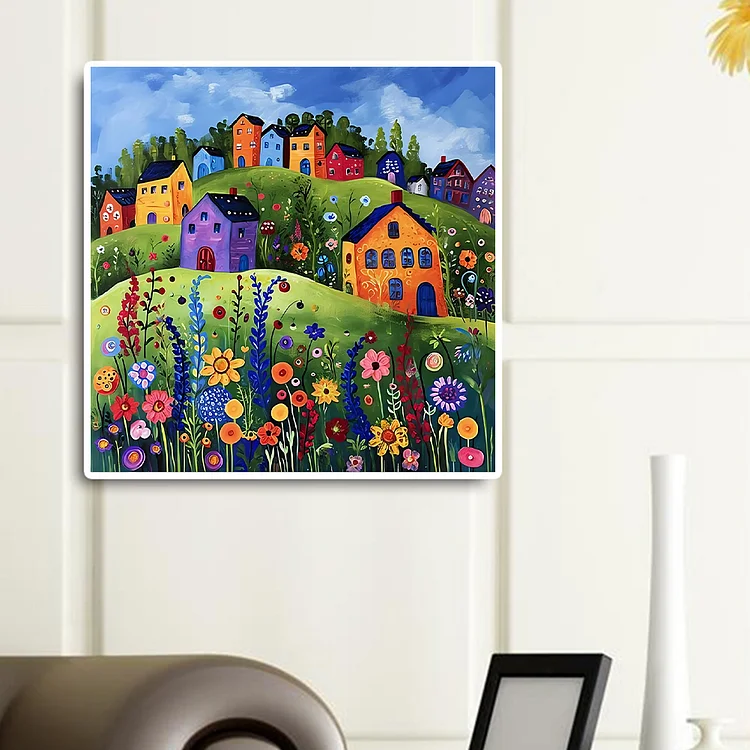 Full Round Diamond Painting - Color House 40*40CM