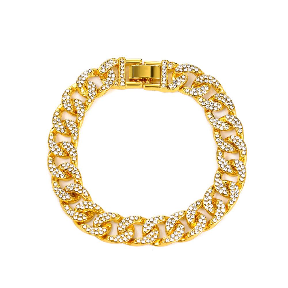 Zirconia Chunky Chain Gold-Plated Bracelet