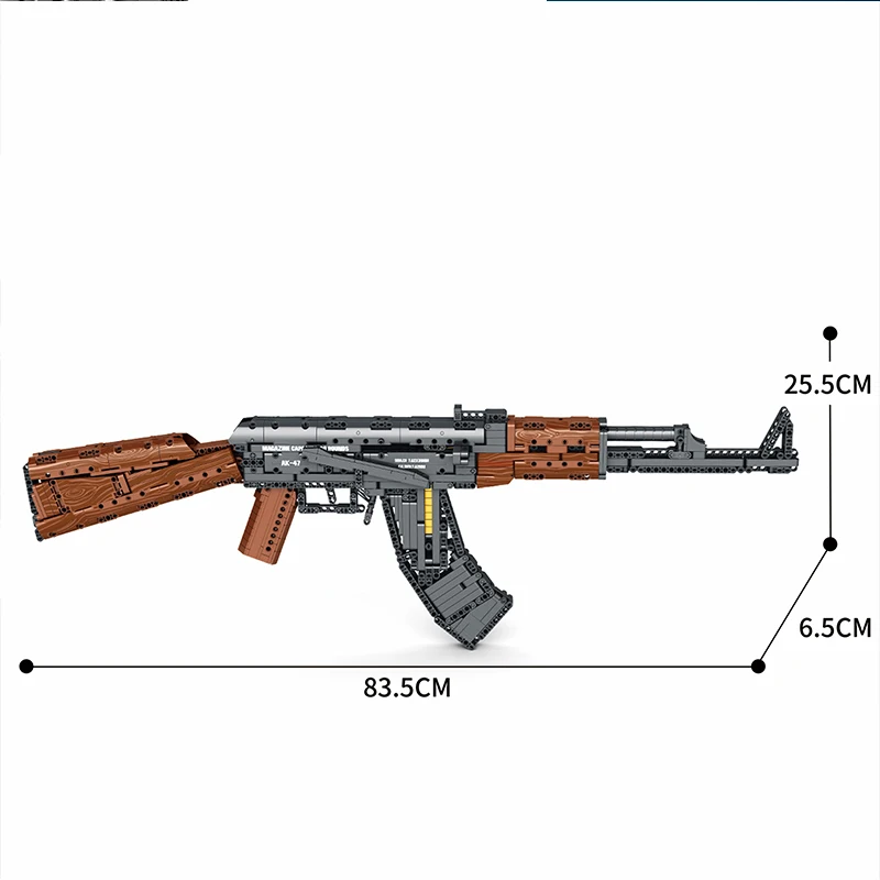 AK47 Assault Rifle Model Building Blocks Military Army Weapon Shootable Imitation Gun Bricks Children&rsquo;s Holiday Gifts DIY Toys