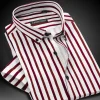 Cotton Business Casual Short-Sleeved Striped Shirt