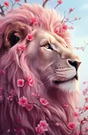 Luxury AB Velvet Diamond Painting Kit - Lion with Rose