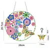 DIY Diamond Painting Art Butterfly Flower Hanging Craft Home Decor Wreath With Lamp String Kit