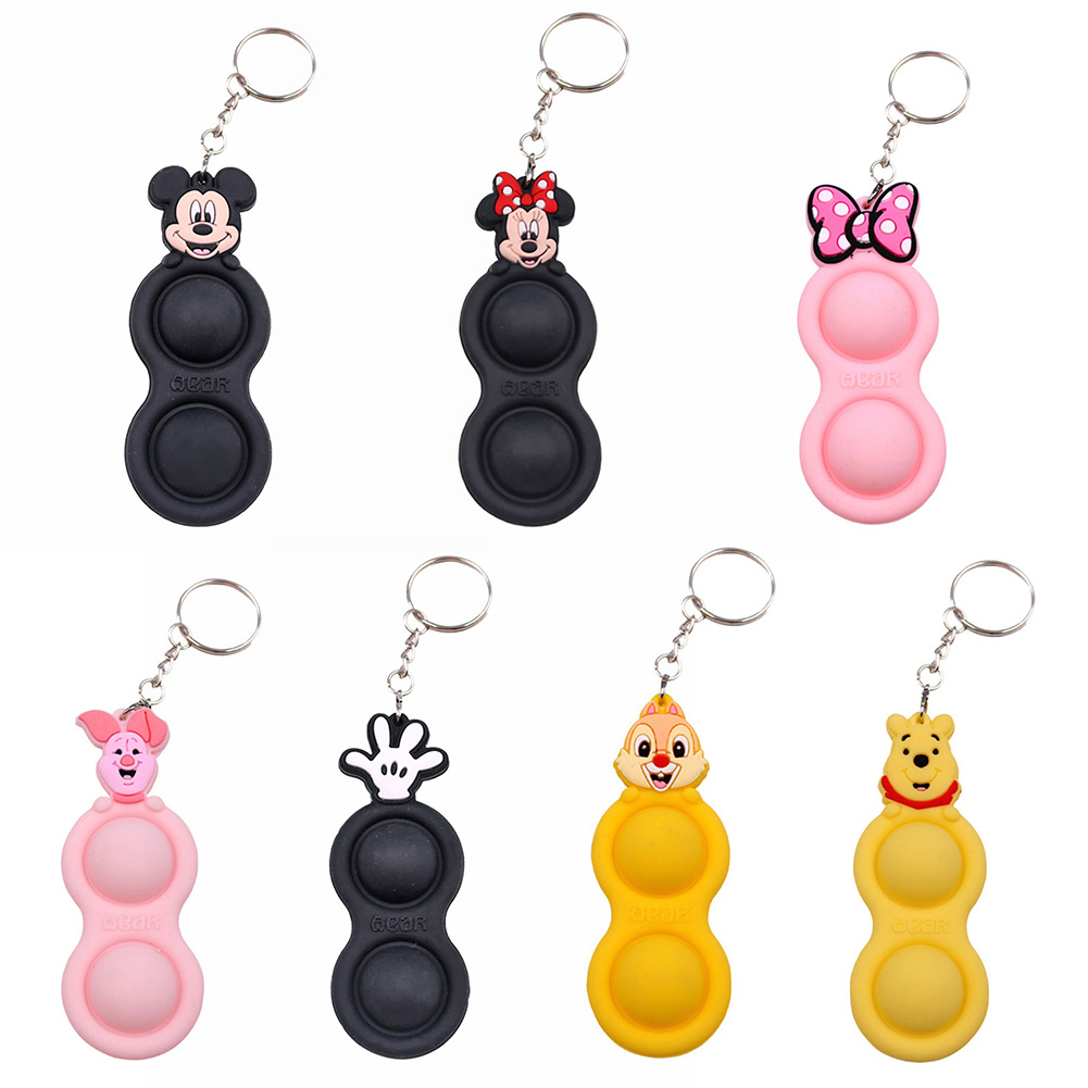 

Dimple Fidget Toy Cartoon Pendant Fingertip Push Bubble Anti Stress Toys, Black, 501 Original