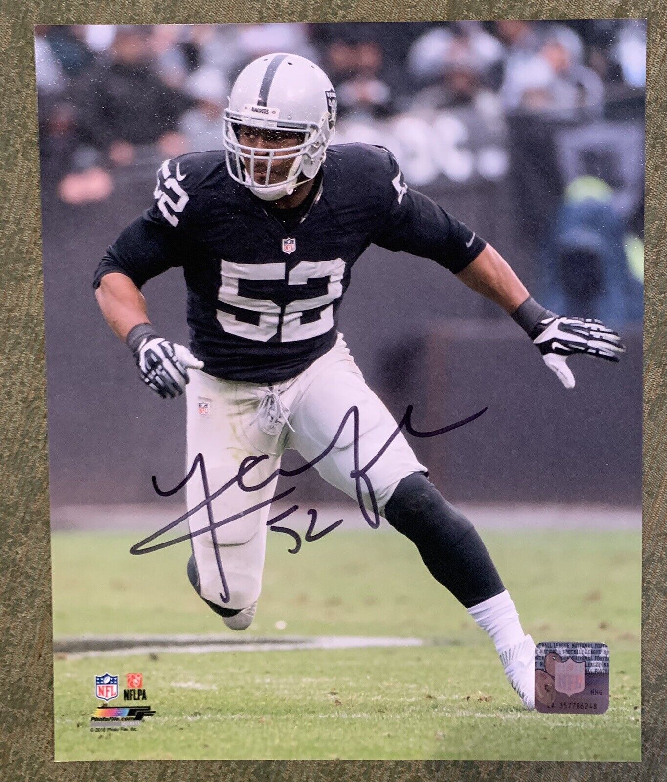 khalil mack Signed 8x10 Photo Poster painting Pic Auto Raiders Bears Photo Poster painting File