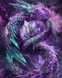 Amethyst Serpent - Diamond Painting