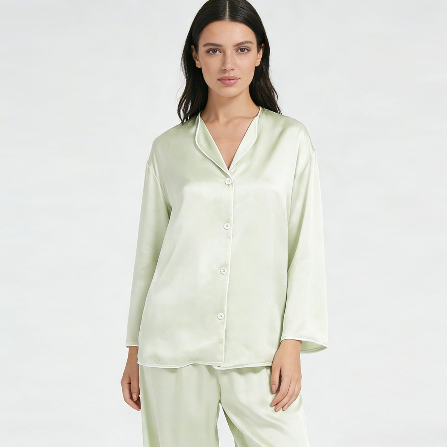 Women's 19 Momme 100% Mulberry Silk Cozy Pajama Set REAL SILK LIFE