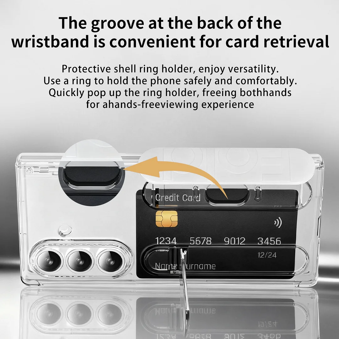 Suitable For Samsung Zfold7 Mobile Phone Case Fold6 Folding Wristband Card Hinge Shell Film Integrated Protective Case Fold5