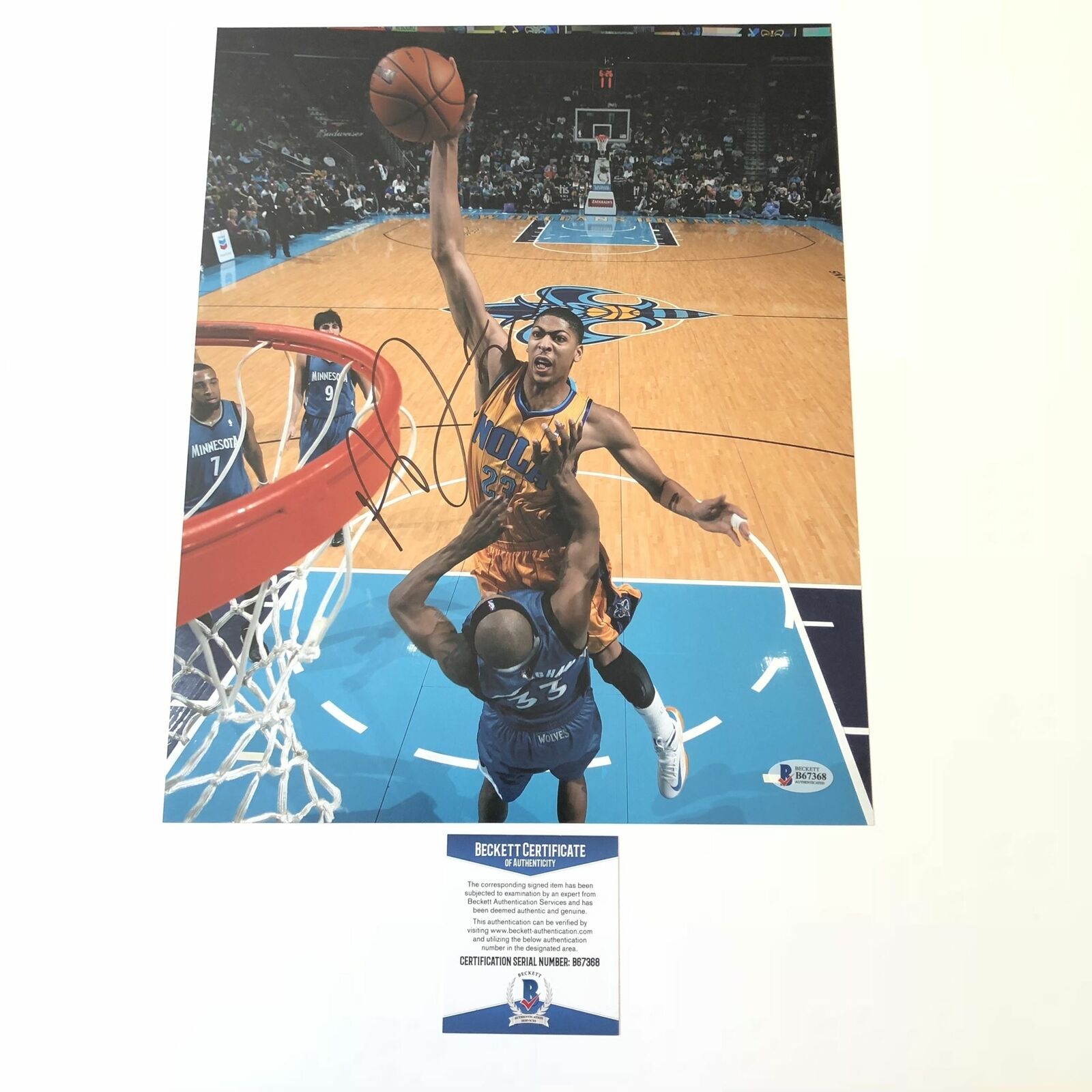 Anthony Davis signed 11x14 Photo Poster painting BAS Beckett New Orleans Pelicans Autographed