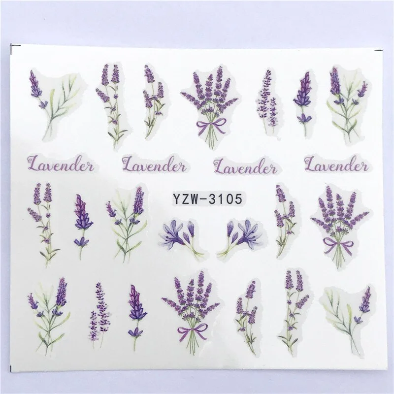 Nail sticker art decoration slider fox wolf animal adhesive design Water decal manicure lacquer accessoires polish foil