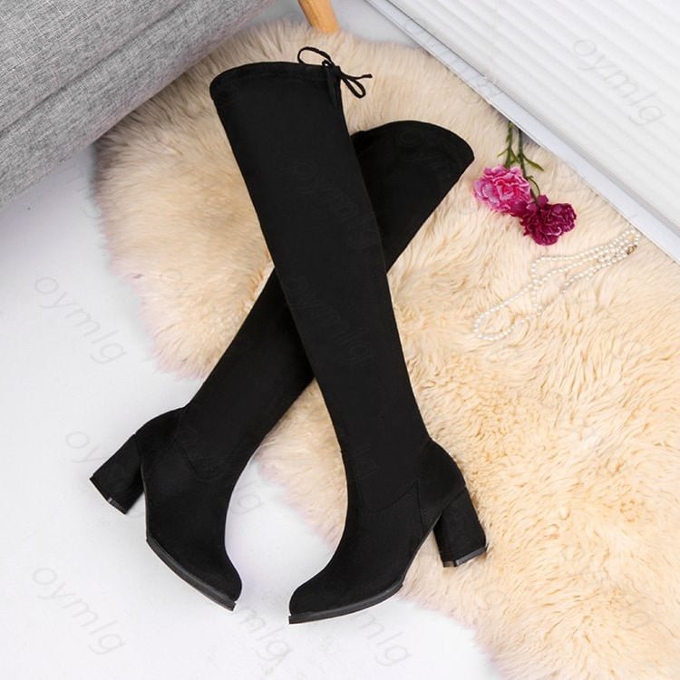 2021 Women Casual Comfortable material Boots Shoes Winter Women Female Round Toe Platform High Heels Pumps Warm Snow Boots Mujer