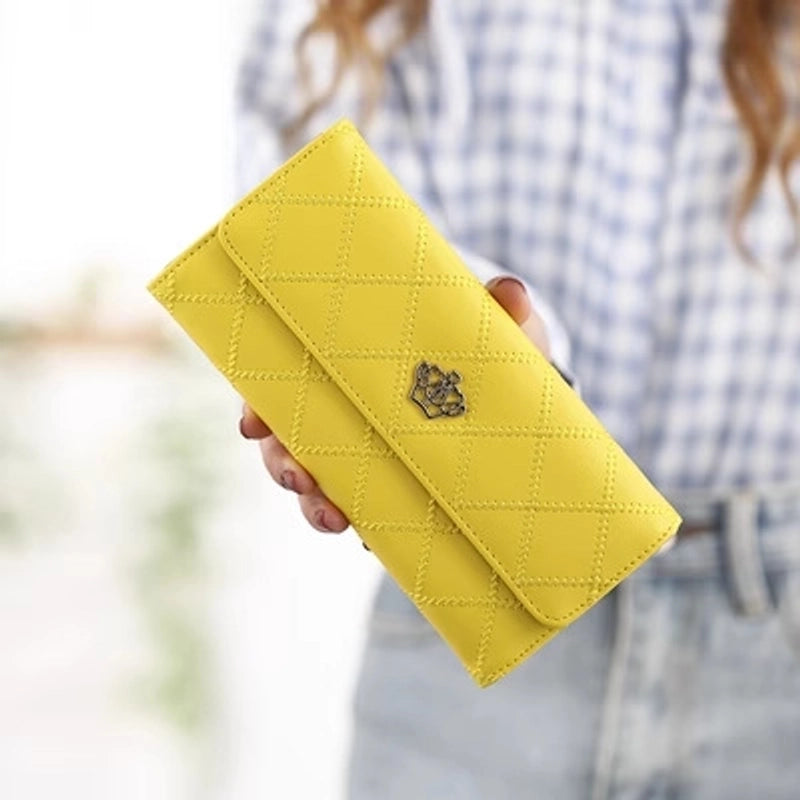 Women’s Plaid Pu Leather Flip Cover Wallets