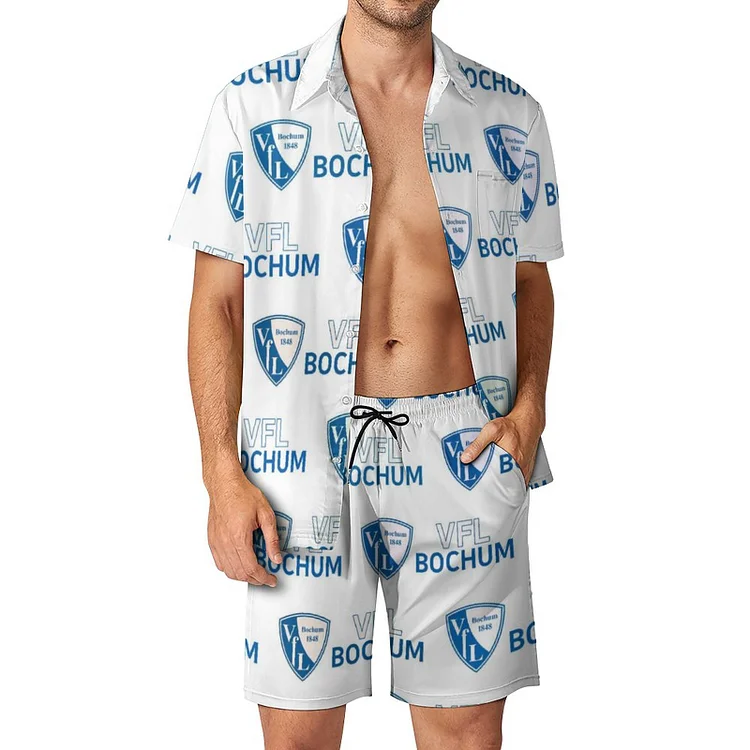 VfL Bochum Lässiges Strandbekleidungsset Kurzärmeliges Hemd Plus Strandhose