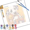 Framed Dalmatian Bear-Paint by Numbers Acrylic Painting 20*20CM With Color Box 3ML(12Colors)