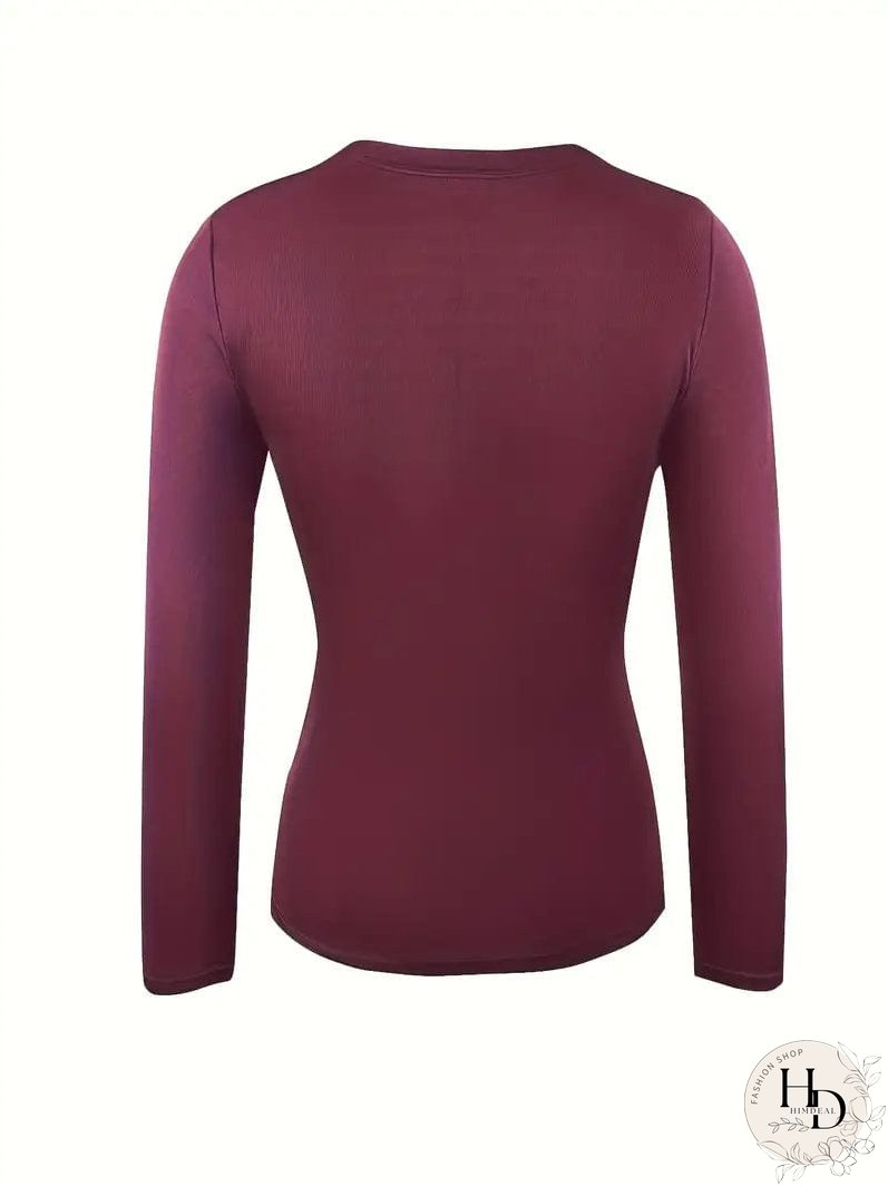 Trendy Ribbed Mock Neck Top