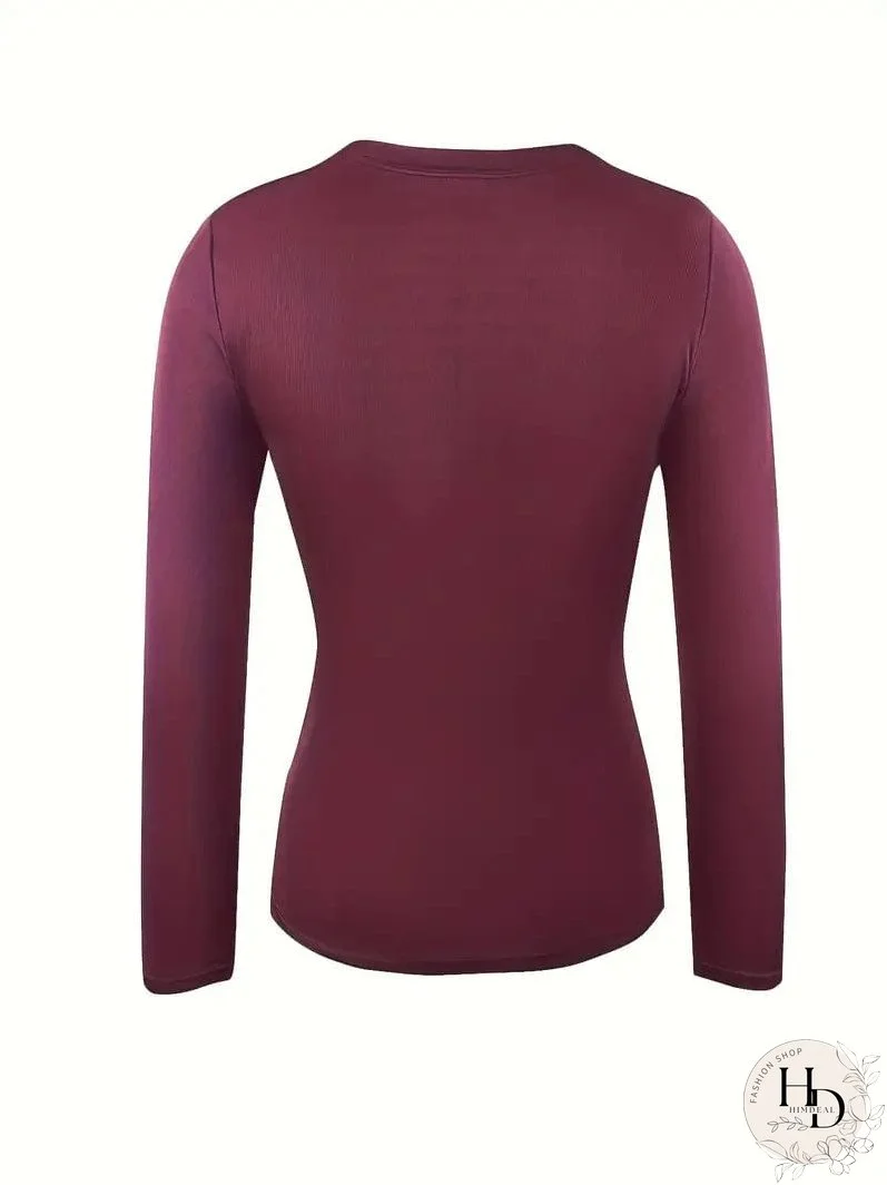 Trendy Ribbed Mock Neck Top