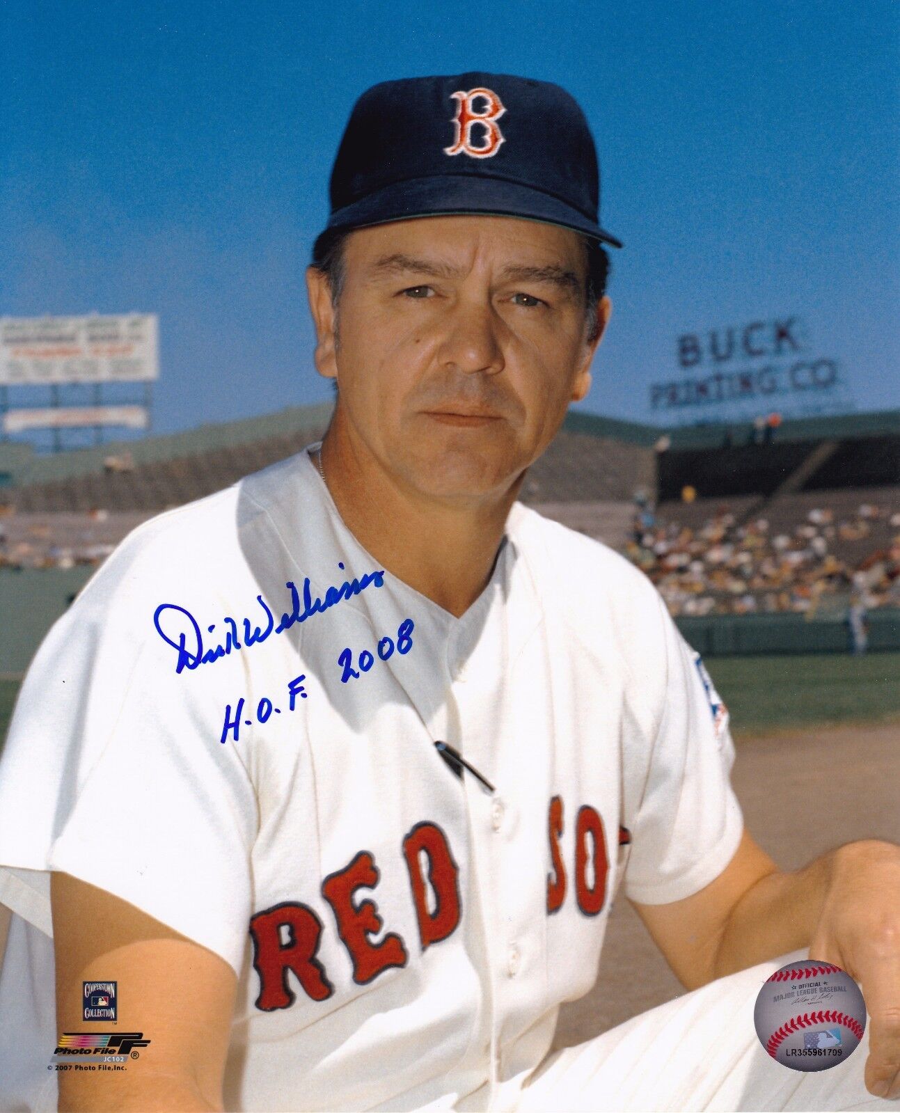 Dick Williams Autographed 8x10 Boston Red SoxHOF Deceased #2