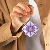 12PCS Diamond Painting Snowflakes Double Sided Keychain