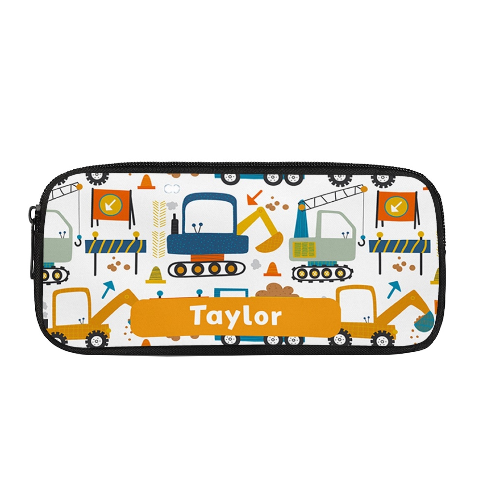 Custom Name Pen Case Personalised Excavators Pen Bag Back to School ...