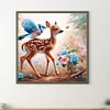 Diamond Painting-DIY Round Drill Elk Blue(40*40CM)
