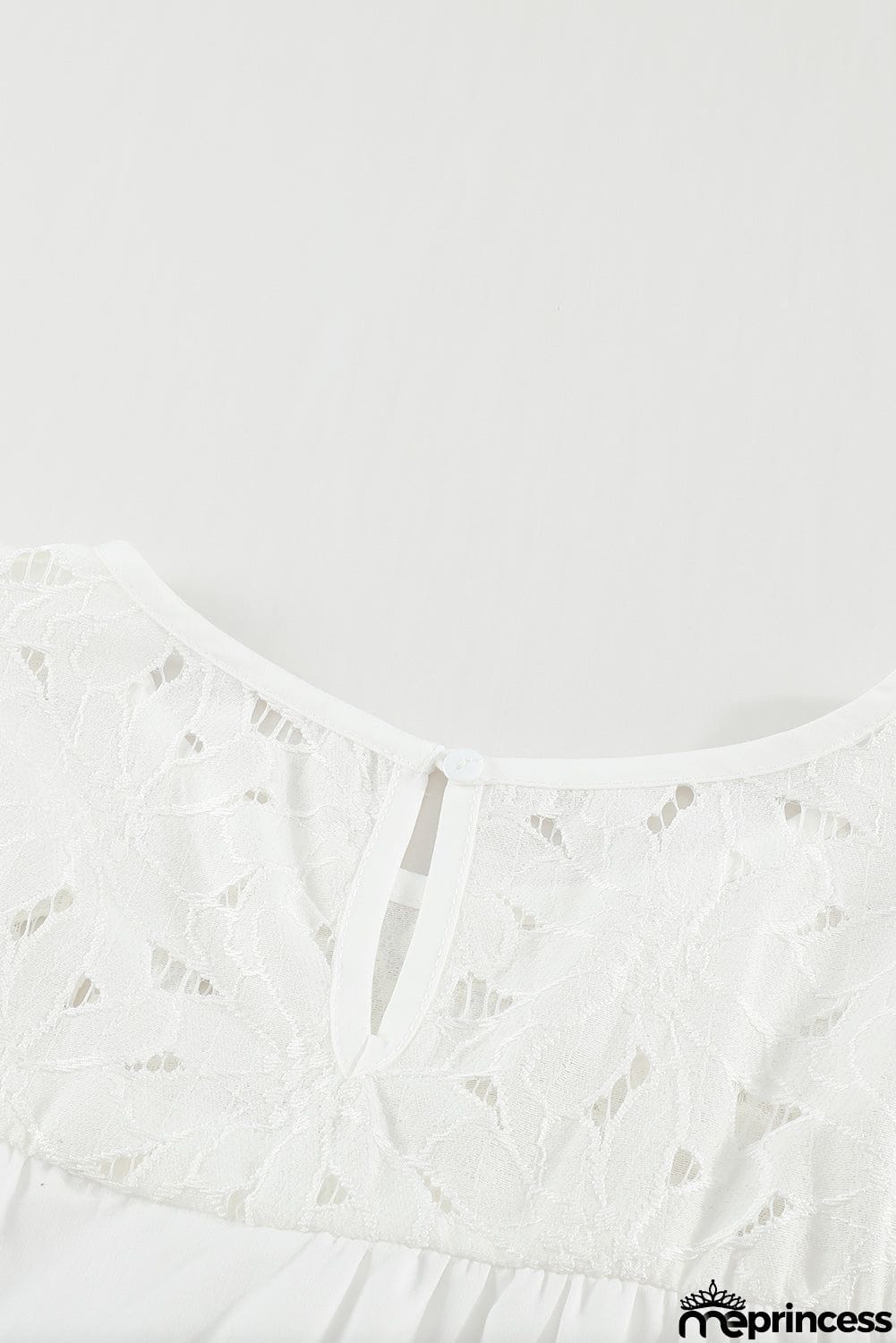 Cute Lace Yoke Mini Dress