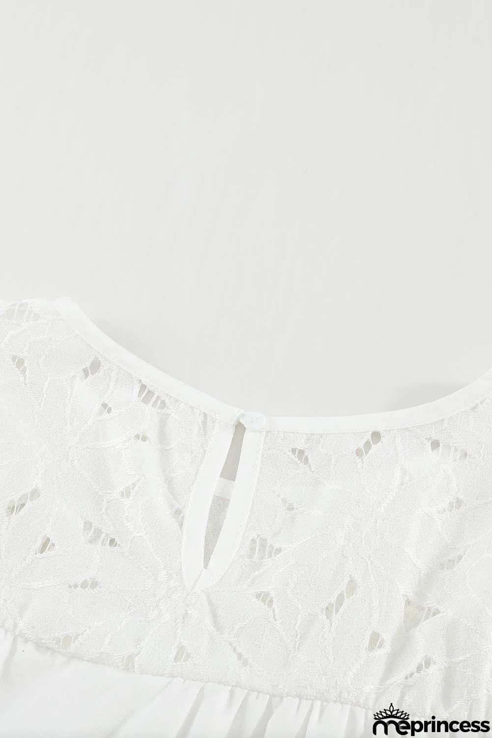 Cute Lace Yoke Mini Dress