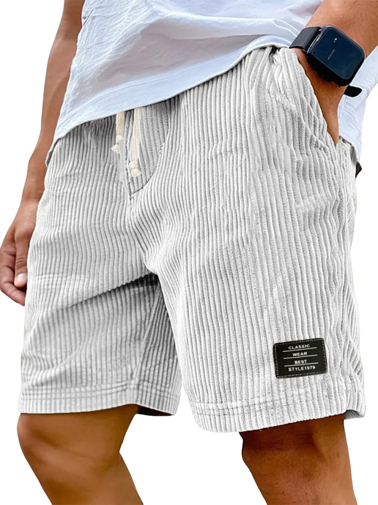 Men's Stylish Ripped Classic Embroidered Label Versatile Casual Shorts-Customized products