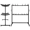 [US Local Warehouse] Folding Chair Rack with Locking Rubber Wheels Folding Chair Cart 88 Lbs Capacity Chairs Storage Dolly for Weddings & Events