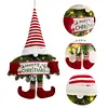 LED Christmas Santa Gnome Pendant with Lights Artificial Plant Elf Doll Ornament