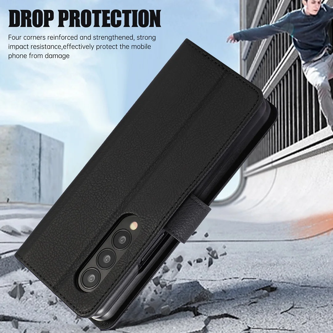 Suitable for Samsung Z Fold5/4 mobile phone case flip leather case