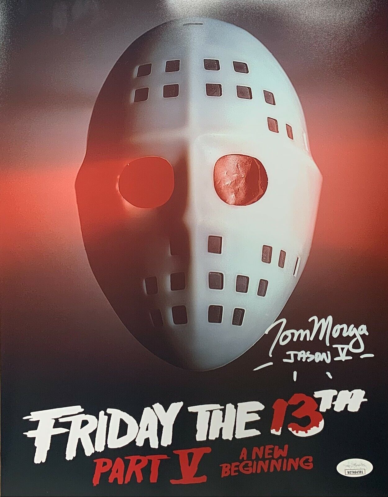 Tom Morga autograph signed inscribed 11x14 Photo Poster painting Friday The 13th Jason JSA COA