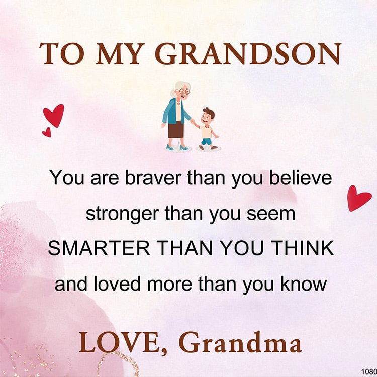 Gift Card - For Grandson You Are Braver Than You Believe