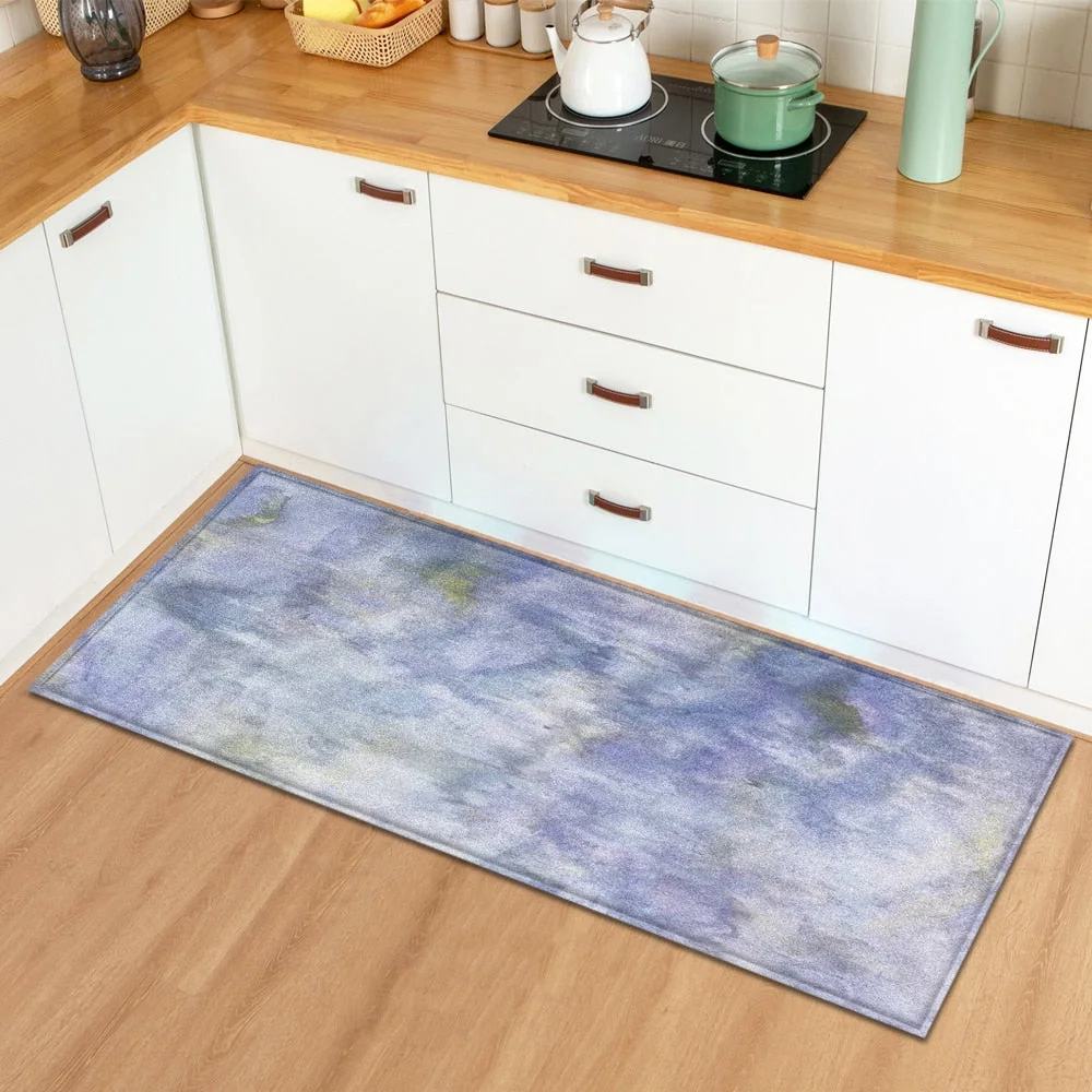 Marble Kitchen Carpet Absorbent Mat Doormat for Entrance Door 3D Wood Grain Pattern Bedroom Hallway Long floor mat Anti-Slip Rug
