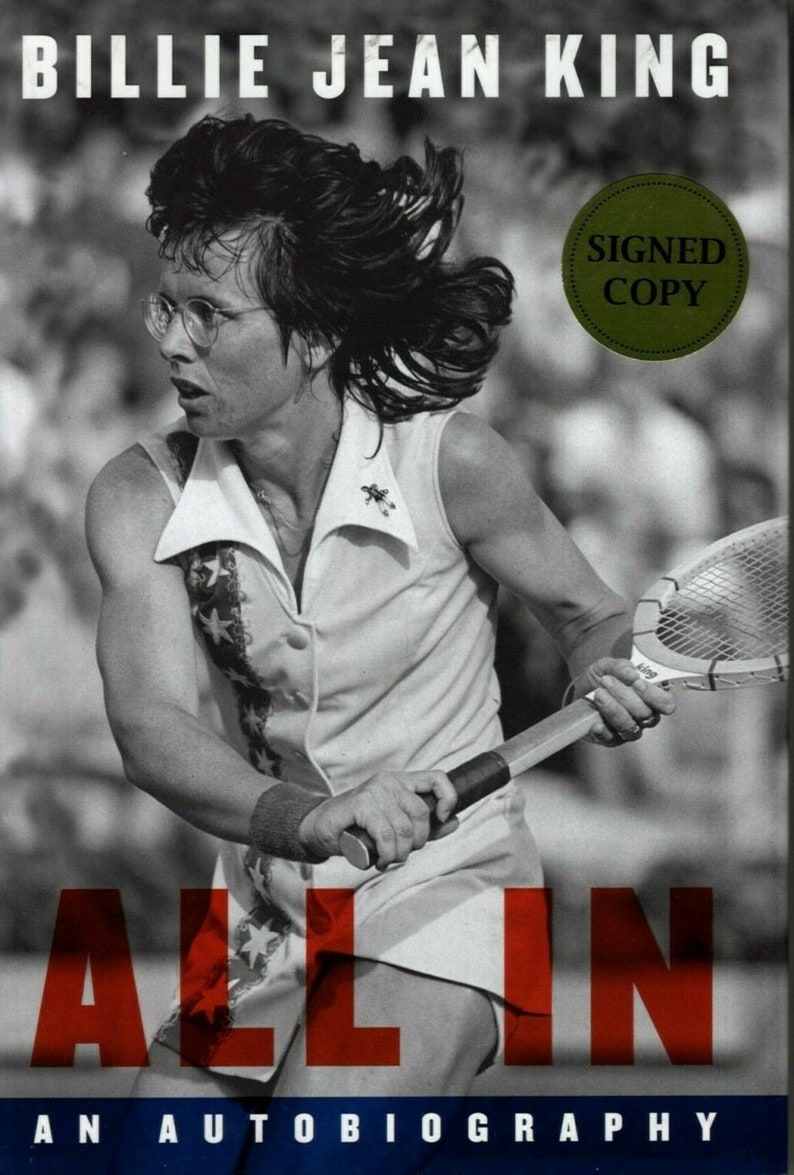 Billie jean king signed autographed 1st edition book