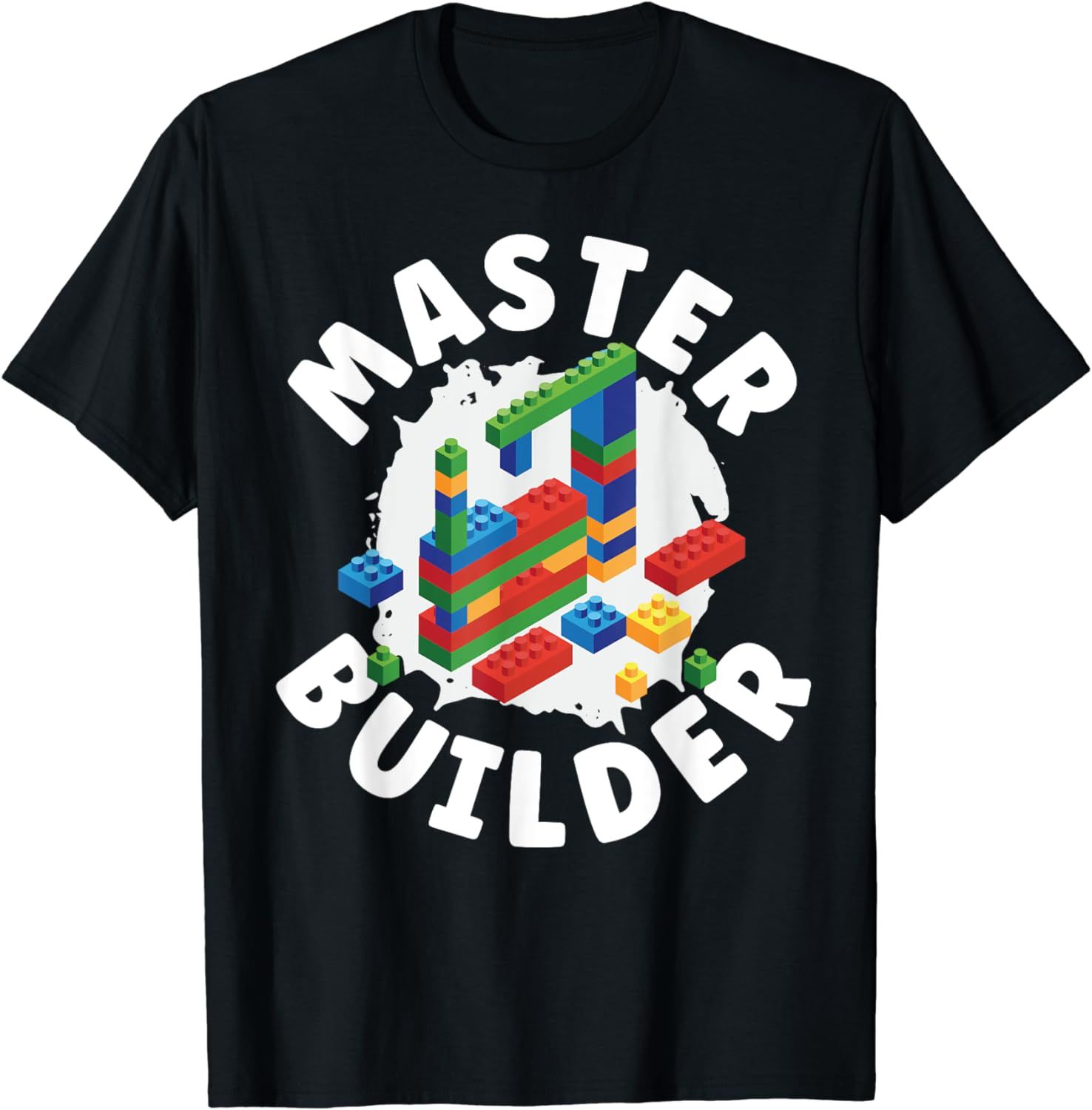 Cotton Tshirt Master Builder Funny Block Brick Building Toys Boys Kids Men T-Shirt  Kawaii   Tops  Shirts for Women  Ropa Mujer t -shirt Tee