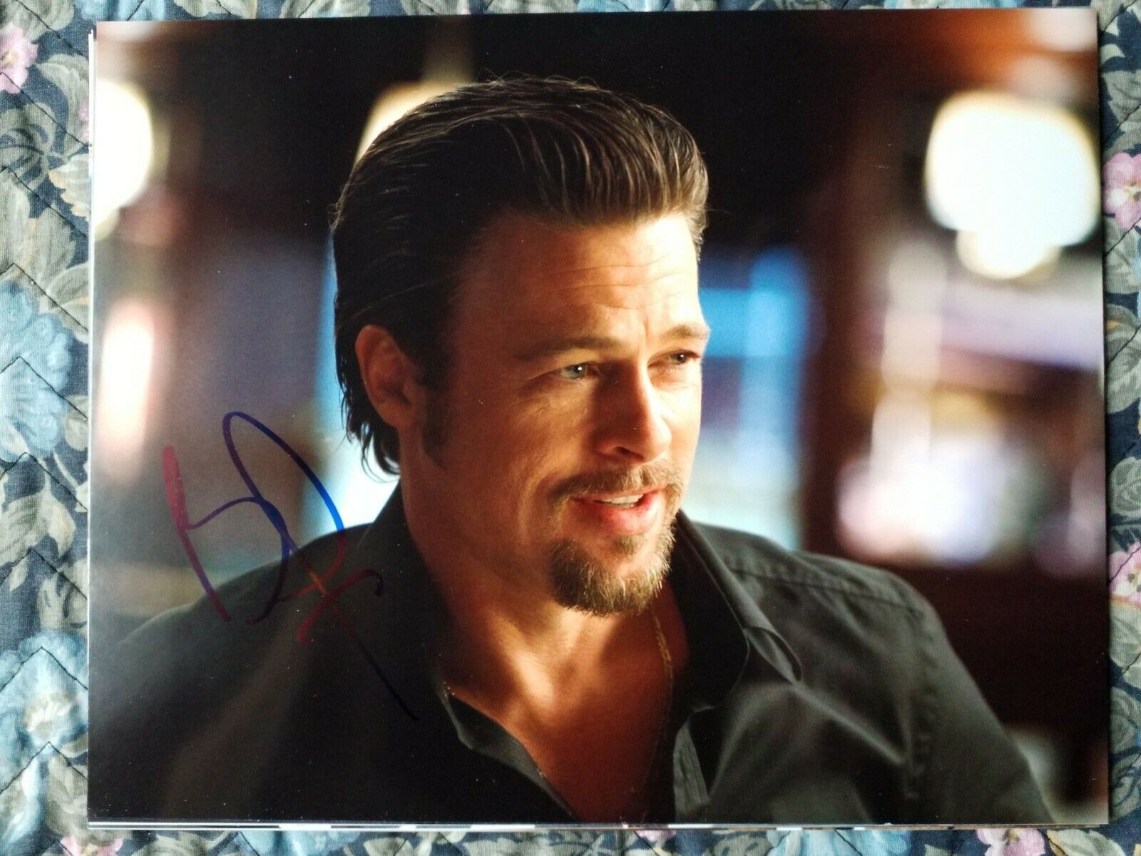 Brad Pitt Authentic Autographed Signed 8x10 Photo Poster painting - Fury - Fight Club