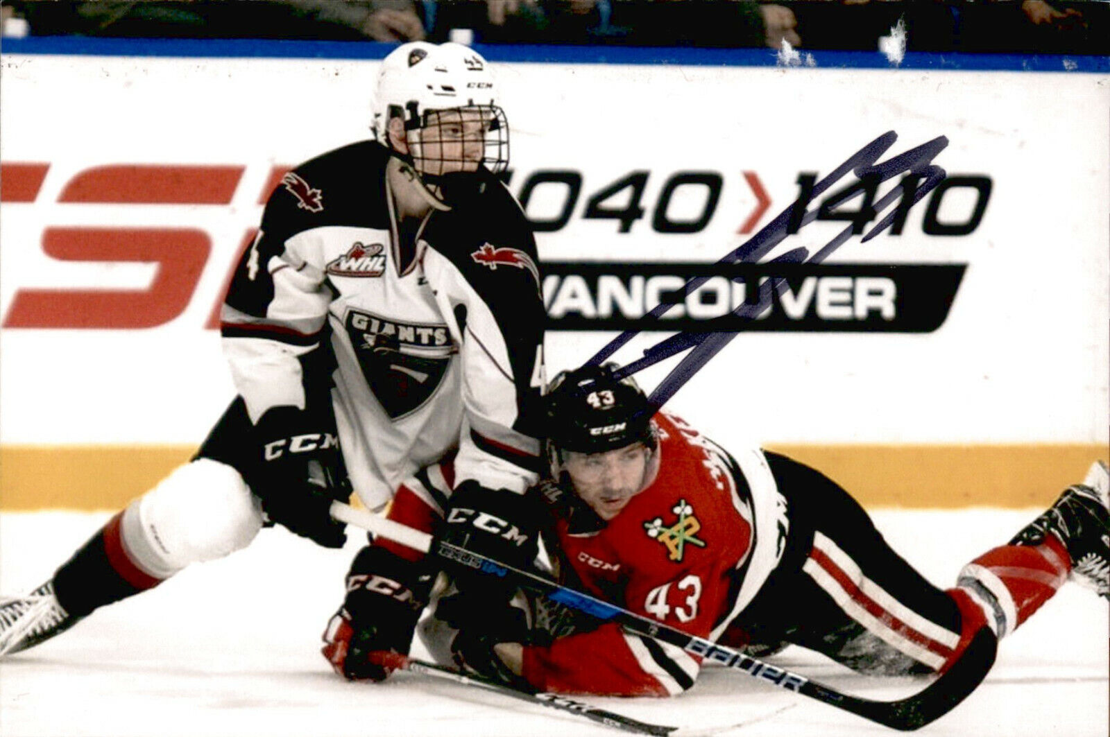 Bowen Byram SIGNED autographed 4x6 Photo Poster painting VANCOUVER GIANTS / COLORADO AVALANCHE 3