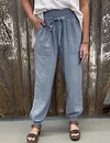 Women's Loose Casual Lace-Up Solid Color Sweatpants