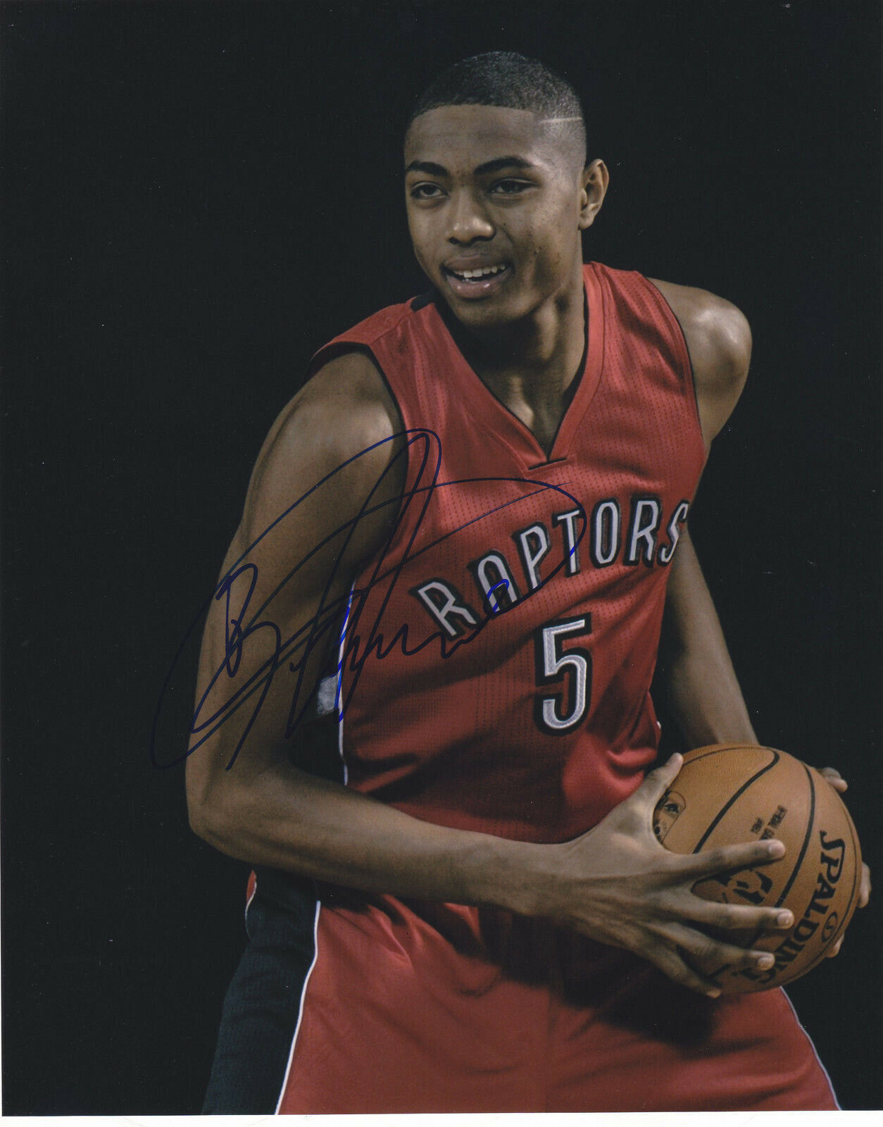 Bruno Caboclo SIGNED TORONTO RAPTORS ROOKIE 8X10 Photo Poster painting HOUSTON EXACT PROOF