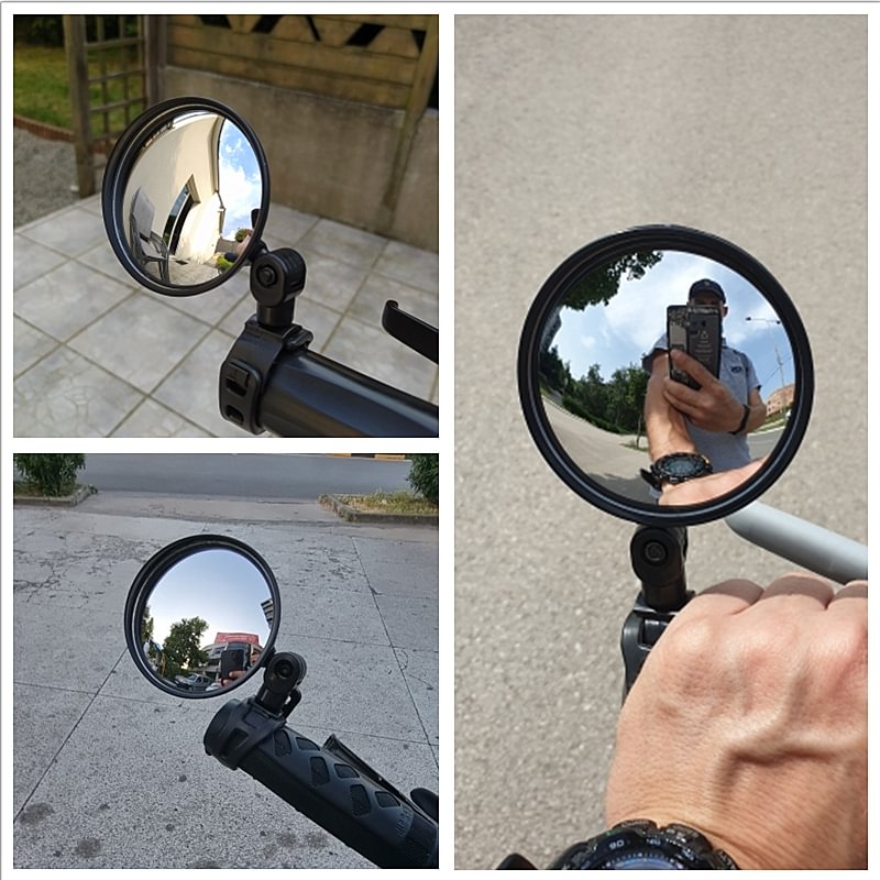 1 Pack Universal Bicycle Mirror Adjustable Swivel Wide Angle Bicycle Mirror