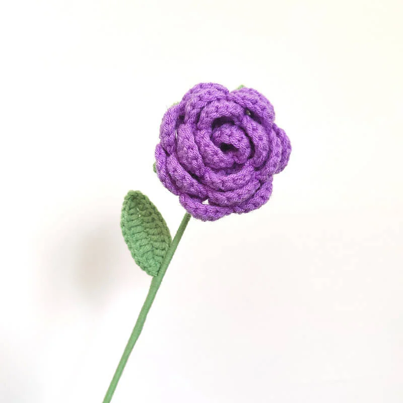 Mewaii® Finished Crochet Original Design Rose Flower Ornament