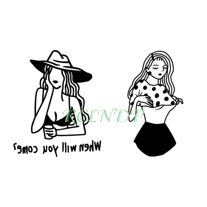 Waterproof Temporary Tattoo Sticker old school sexy love heart pattern Fashion Small Art Flash Tatto Fake Tatoo for Women Men