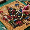 (20x20cm)Nutcrackers DIY Pearl Painting Art With Inner Wooden Framed Kit