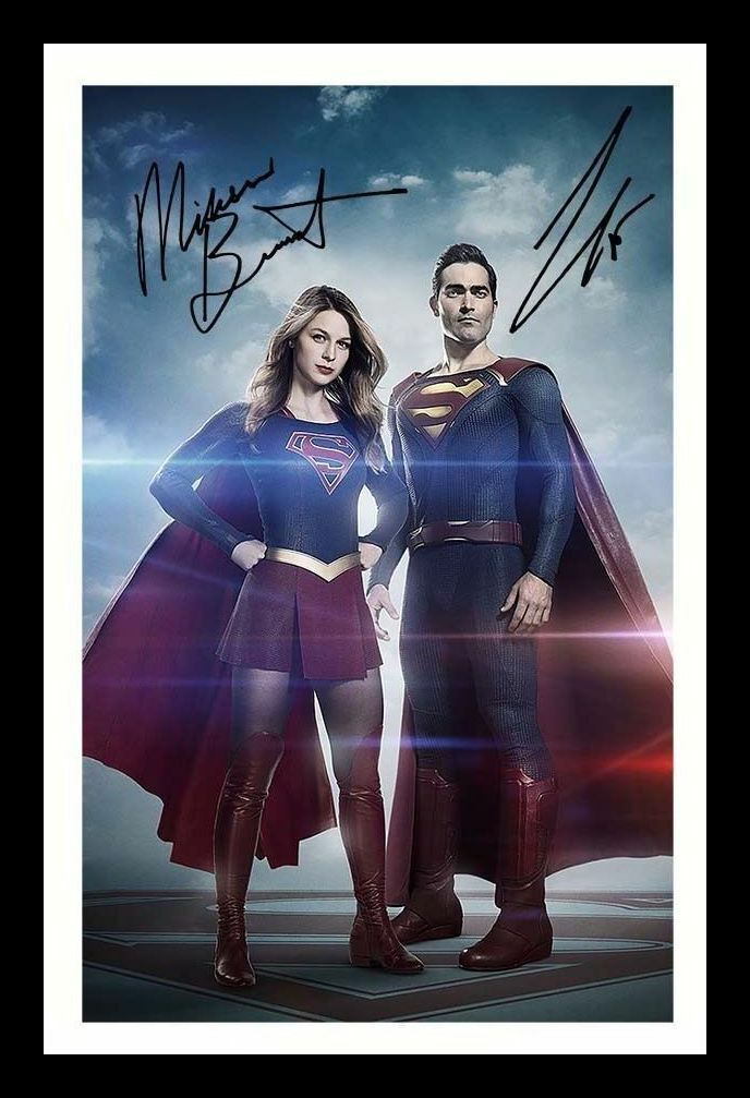 Melissa Benoist & Tyler Hoechlin - Supergirl Autograph Signed & Framed Photo Poster painting