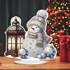 Bonhomme de neige de No&euml;l-simple c&ocirc;t&eacute; perceuse-diamant ornement de bureau