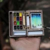 12-Color MINI Walnut Paint Box Watercolor Packaging Portable Sketchbook Travel Watercolor Set