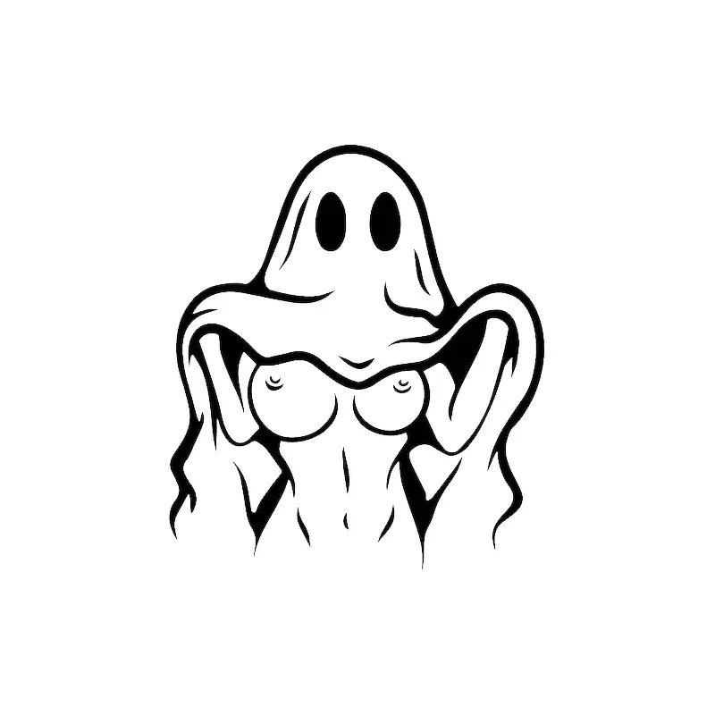 Naughty Ghost with Sexy Boobs Graphic