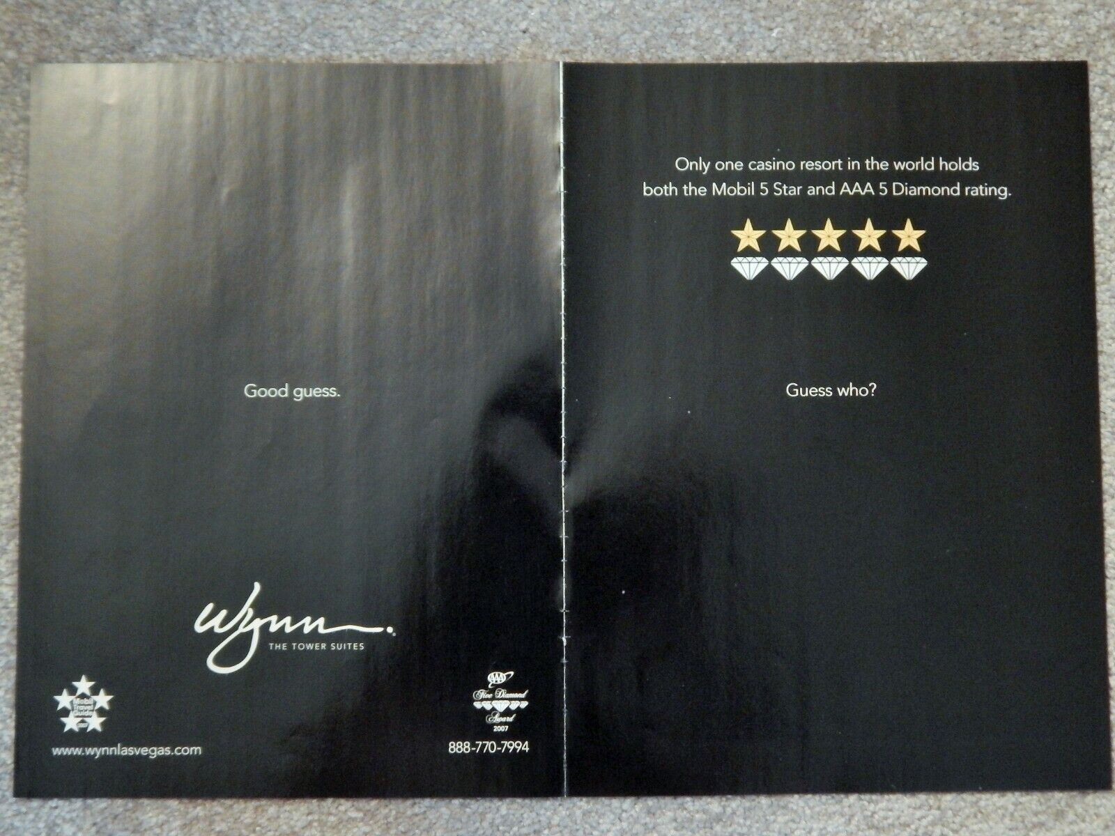 WYNN LAS VEGAS RESORT 2007 VTG Photo Poster painting AD, RARE EPHEMERA