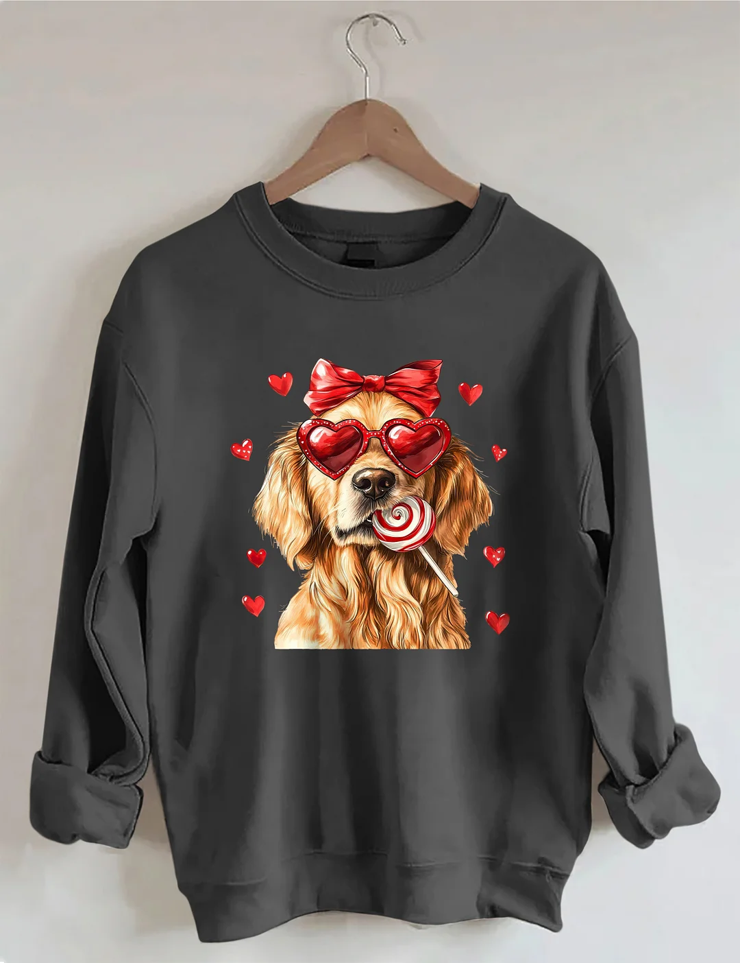 Cute Valentine Golden Retriever Sweatshirt